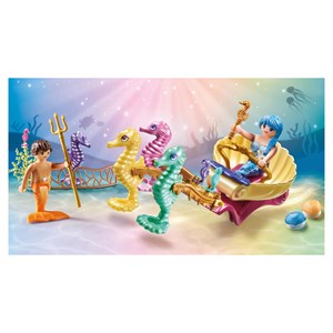 Calèche avec sirènes et hippocampes