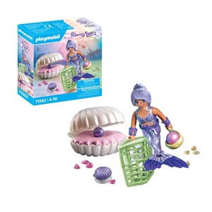 Sirène avec coquillage et perle