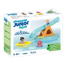 Ilôt avec toboggan aquatique