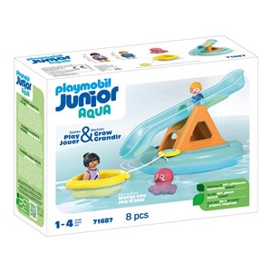 Ilôt avec toboggan aquatique