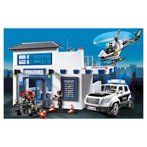 Poste de police et vehicules