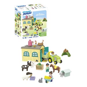 Ferme avec tracteur et animaux