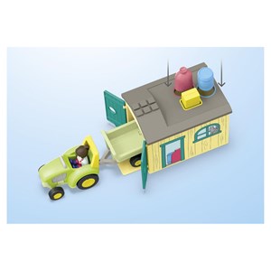 Ferme avec tracteur et animaux