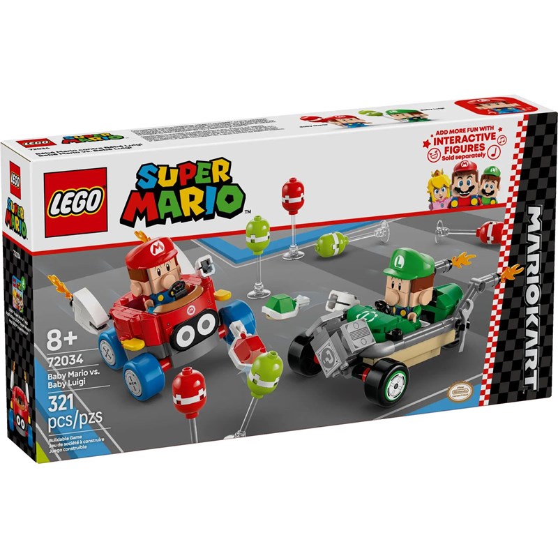 Lego sm - mario kart - bébé mario vs luigi - 72034