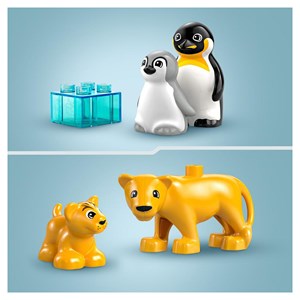 Lego animaux sauvages pingouins et lions
