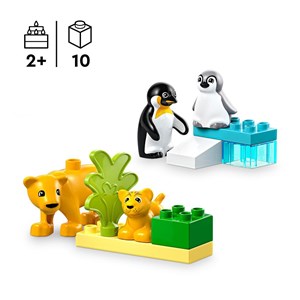 Lego animaux sauvages pingouins et lions