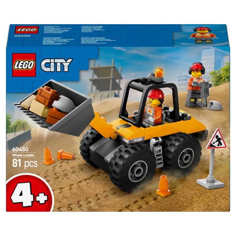 Lego city la chargeuse de chantier jaune