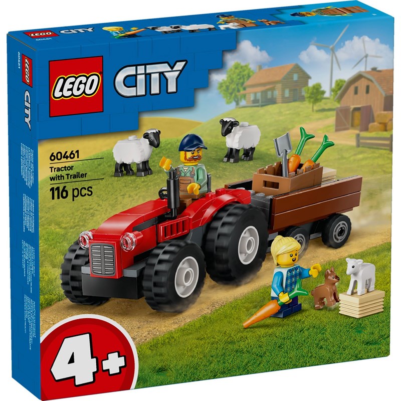 Lego - Lego city - tracteur agricole rouge - 60461