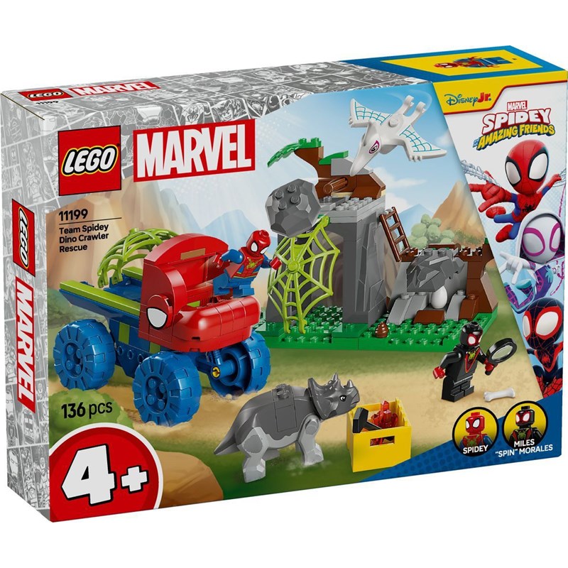 Lego marvel - sauvetage spidey dino-véhicule - 11199