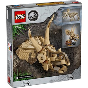 Lego jw - fossiles dinos : crâne tricératops - 76969