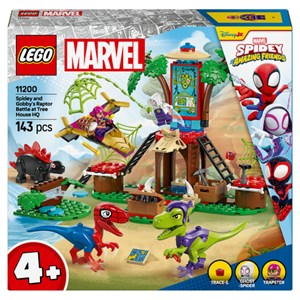 Lego spidey contre le raptor de gobby