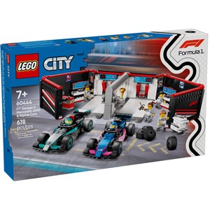 Lego city - garage f1 mercedes & alpine - 60444