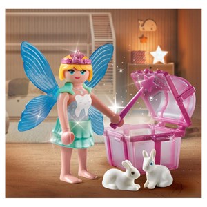 Fée coffre à dents de lait et lapin