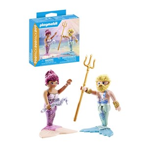 Sirene et triton sceptre et trident
