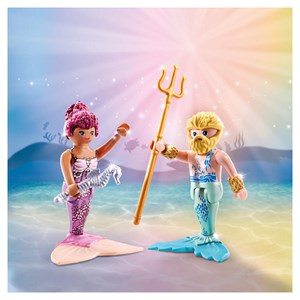 Sirene et triton sceptre et trident