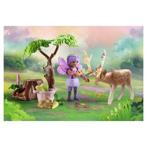 Duo de fées avec animaux de la foret