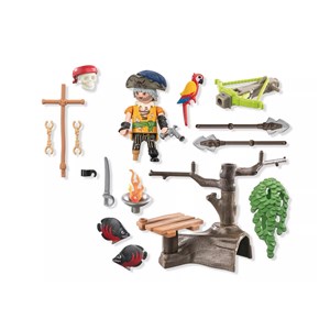 Pirate arbalete, flèche et poissons