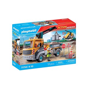 Camion de chantier avec grue