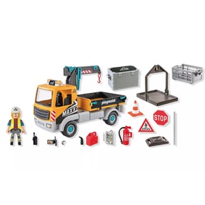 Camion de chantier avec grue