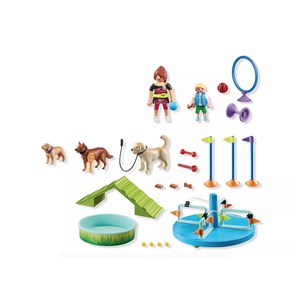 Aire de jeux chiens, enfant, éducatrice