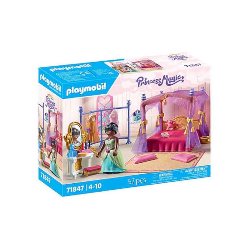 Chambre de princesse lit baldaquin et dressing