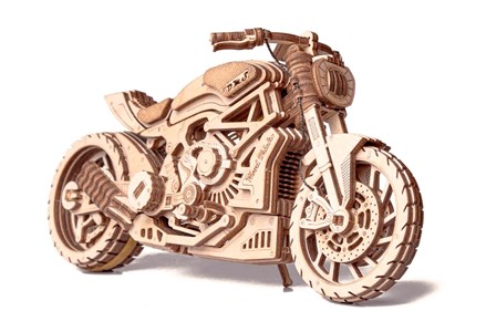 Maquette en bois de moto