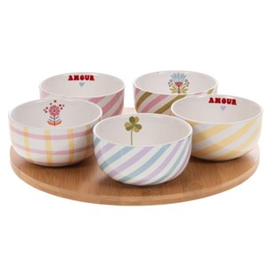 Coffret plateau et ses 5 bols candy