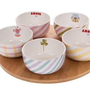 Coffret plateau et ses 5 bols candy