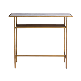 Console en métal doré et marbre timéo