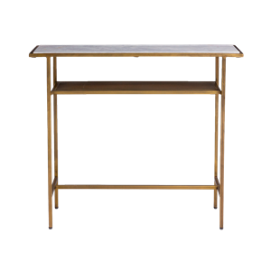 Console en métal doré et marbre timéo