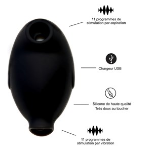 Sextoy clitoridien - vibromasseur - noir