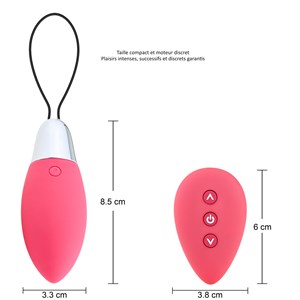 Œuf vibrant télécommandé - sextoy - rose