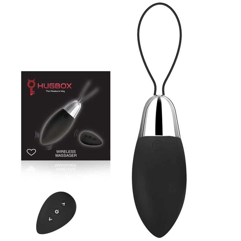 Œuf vibrant télécommandé - sextoy - noir