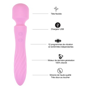 Vibromasseur wand - sextoy - rose