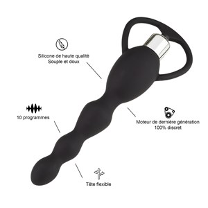 Vibromasseur anal - sextoy - noir