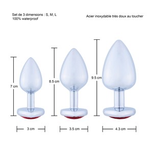 Plug anal - 3 tailles s, m, l - sextoy