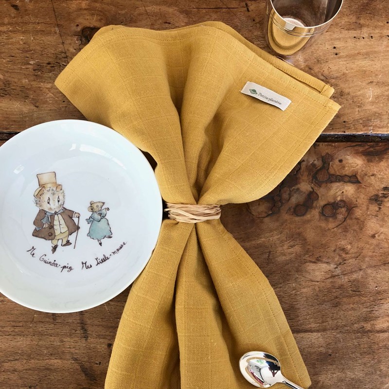 Petite Planète - Grande serviette jaune vermeer