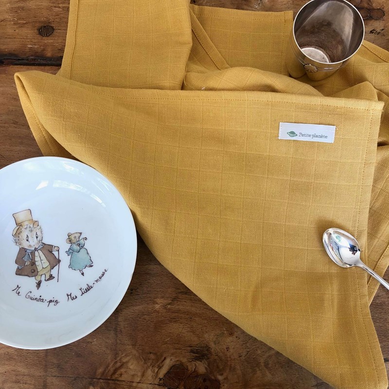 Grande serviette jaune vermeer (Petite Planète) - Image 3