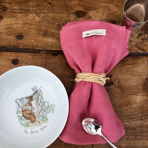 Petite Planète - Grande serviette framboise