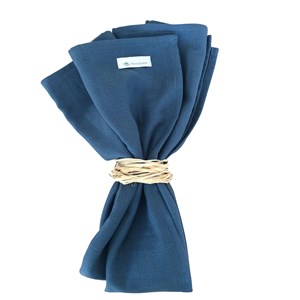 Grande serviette bleue indigo