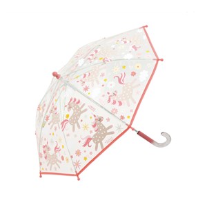 Parapluie transparent - licorne 68cm