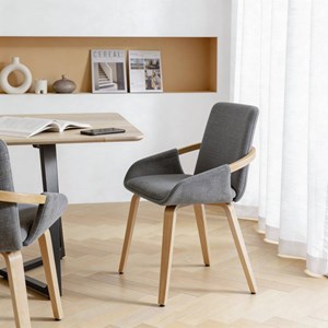 Chaise bois sapin et tissu