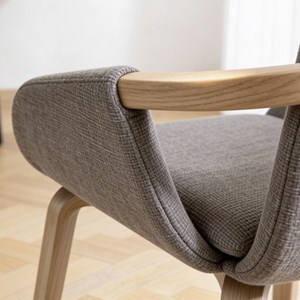 Chaise bois sapin et tissu