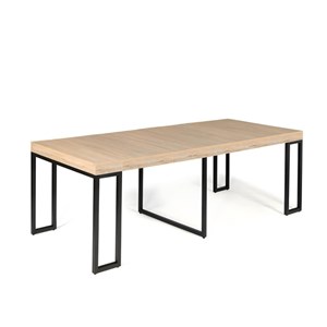Vella table console extensible 8-10 personnes effet bois 235cm