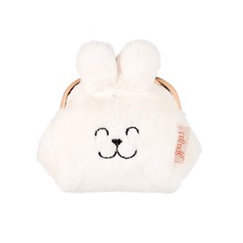 Porte-monnaie lapin blanc casse