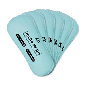 Poches de gel ergonomique bain dérivatif petit format - 6 unités