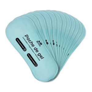 Poches de gel ergonomique bain dérivatif petit format - 12 unités