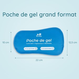 Poches de gel ergonomique bain dérivatif grand format - 1 unité