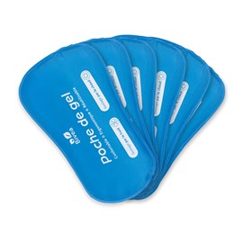 Poches de gel ergonomique bain dérivatif grand format - 6 unités