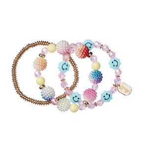 Set de 3 bracelets iris smiley